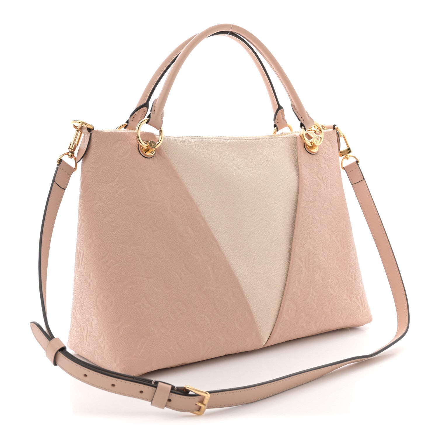 Louis Vuitton Empreinte V Tote MM Beige Rose Creme 3 of 15
