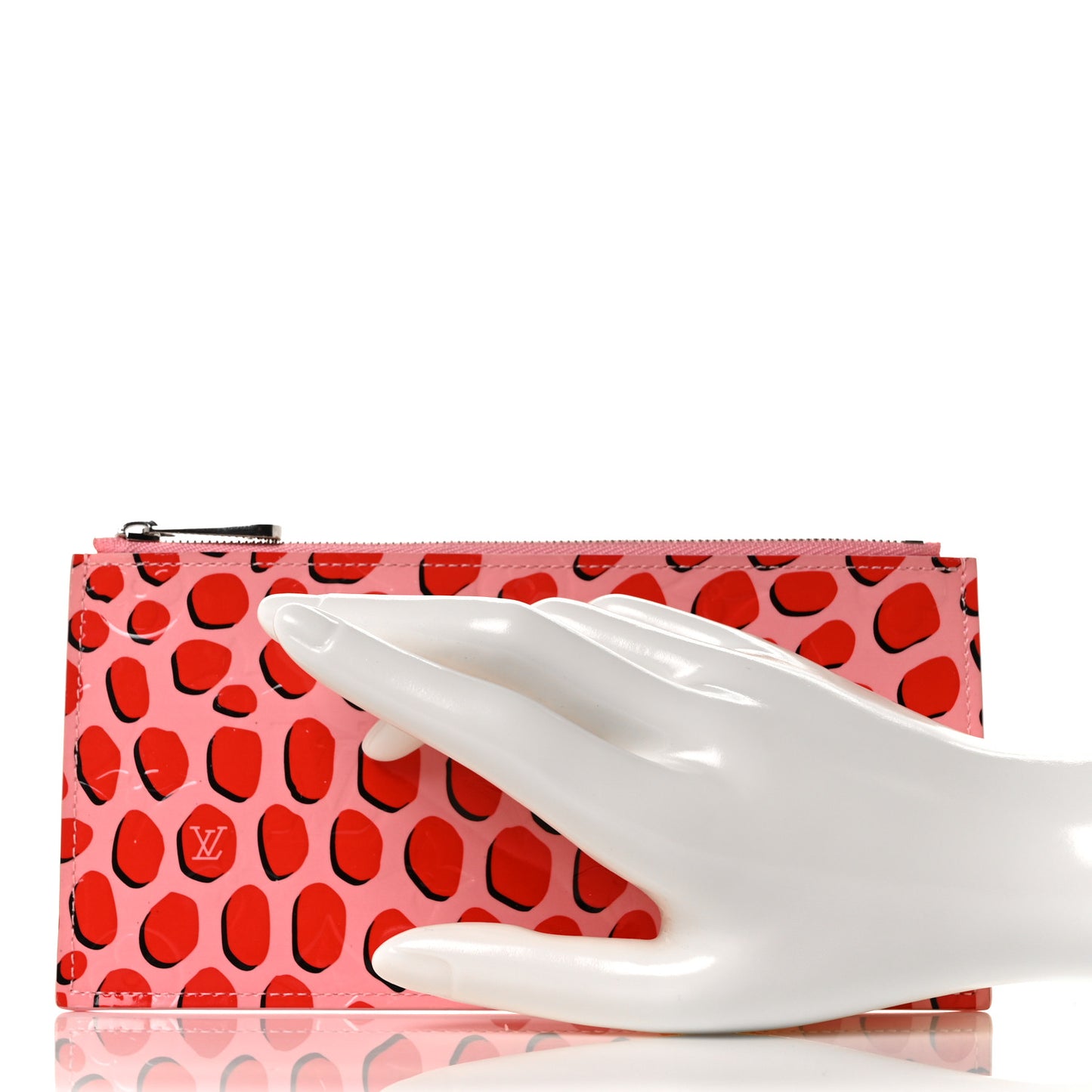 Vernis Jungle Dots Felicie Chain Wallet Zippered Insert Sugar Pink Poppy