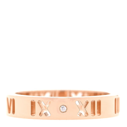 Tiffany 18K Rose Gold Diamond Atlas Pierced Ring 49 4.75 1 of 4