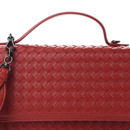 Bottega Veneta Nappa Intrecciato Alumna Bag China Red 9 of 9