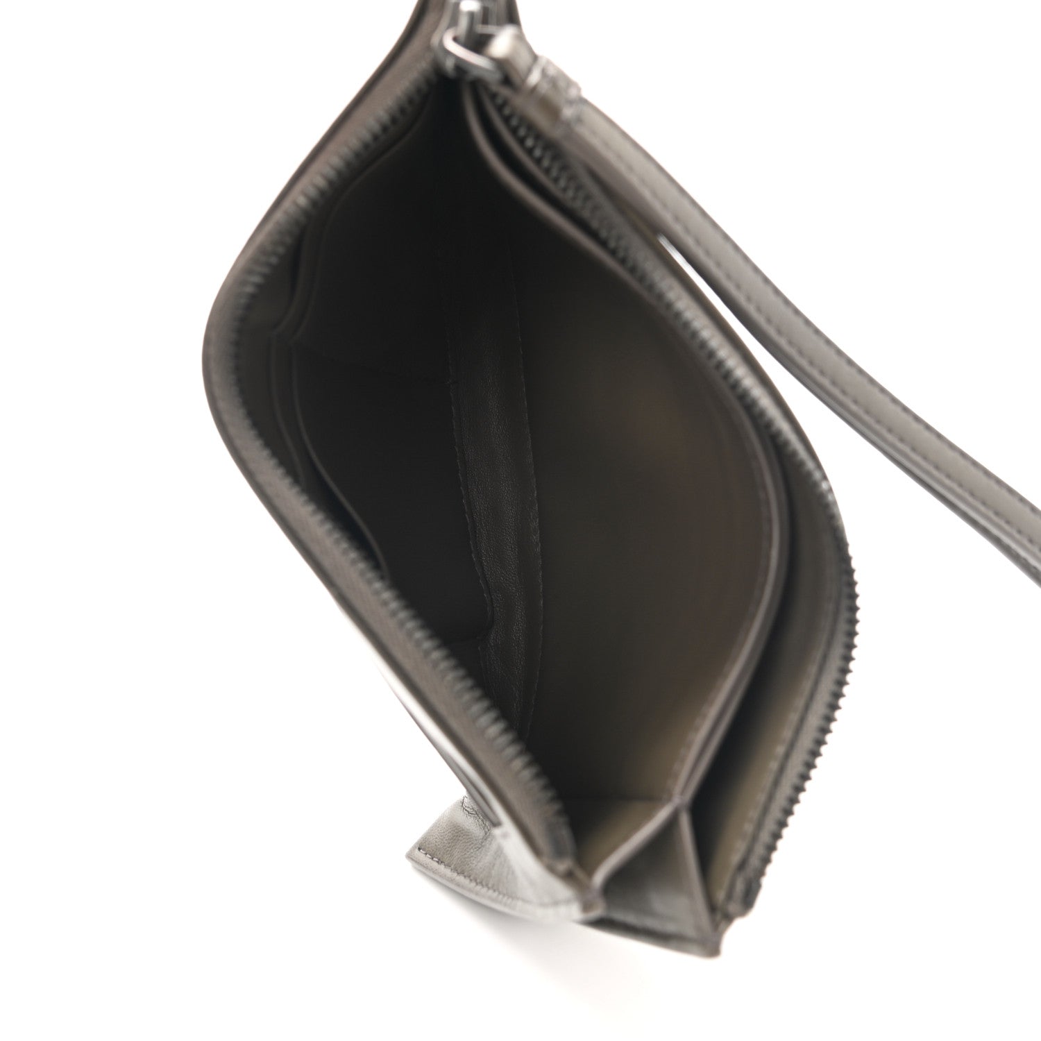 Bottega Veneta Nappa Intrecciato Wristlet Zip Wallet New Steel 5 of 7