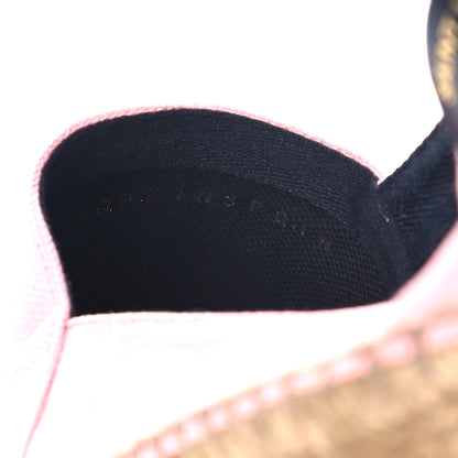 Saint Laurent Canvas Elba Light Logo Embroidered Espadrilles 36 Pink 10 of 11