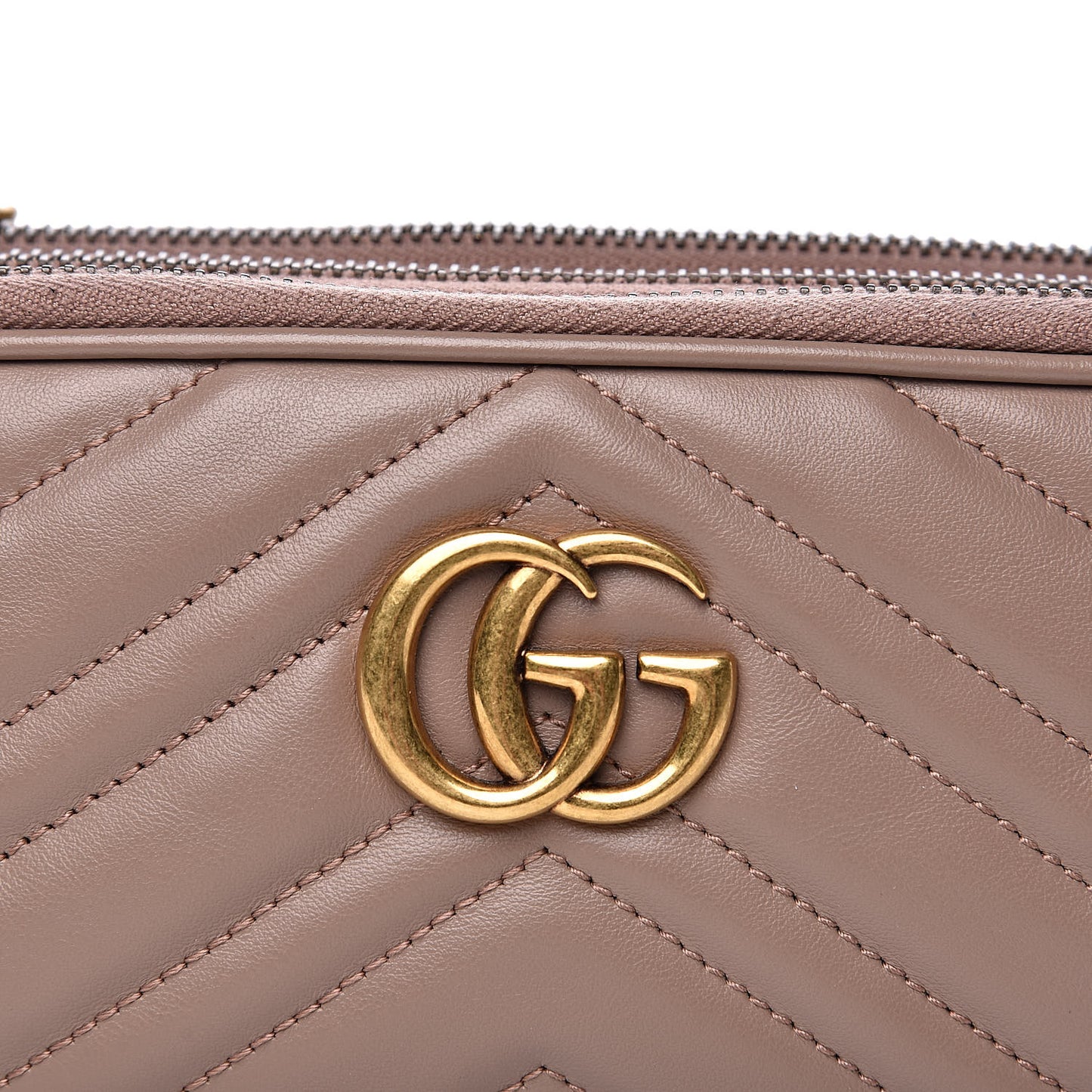 Calfskin Matelasse Mini GG Marmont Chain Crossbody Bag Porcelain Rose