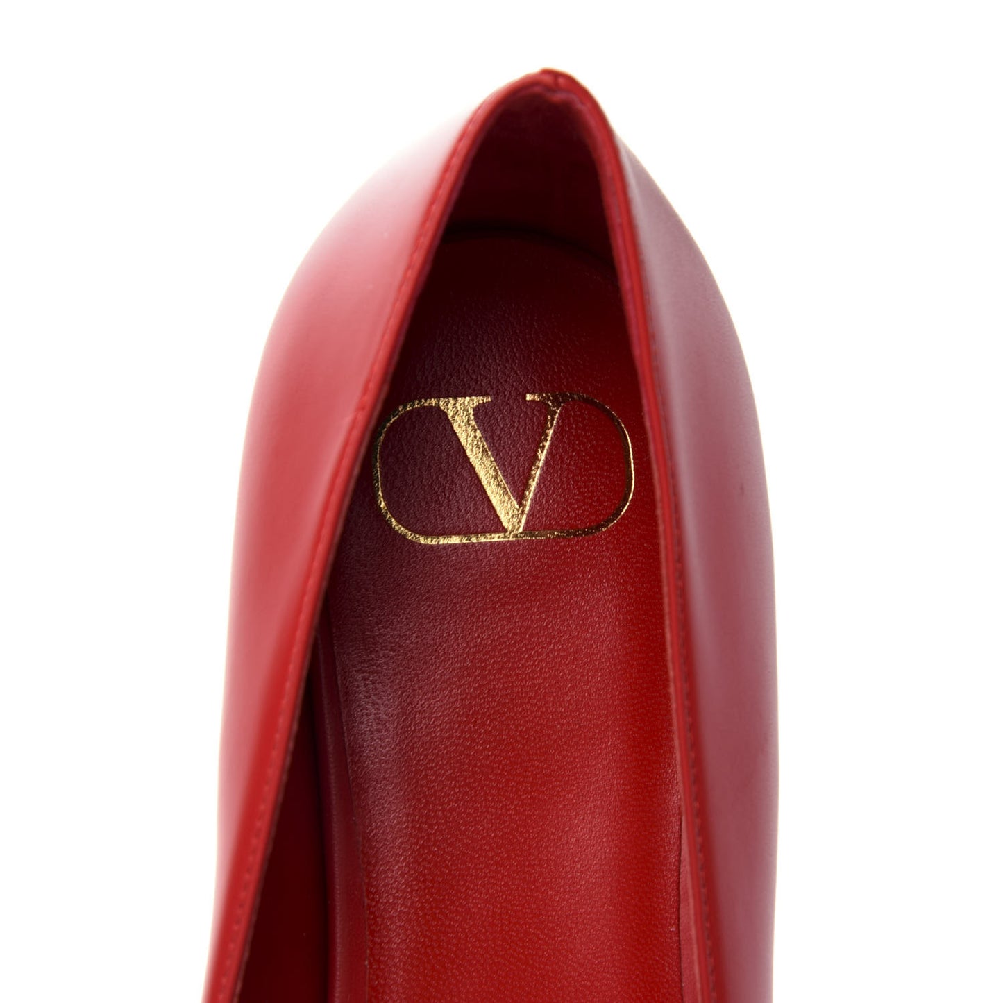 Nappa Vlogo Flats 38.5 Rouge Pur