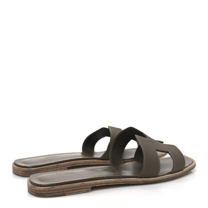 Hermes Epsom Oran Sandals 39 Etoupe 5 of 11