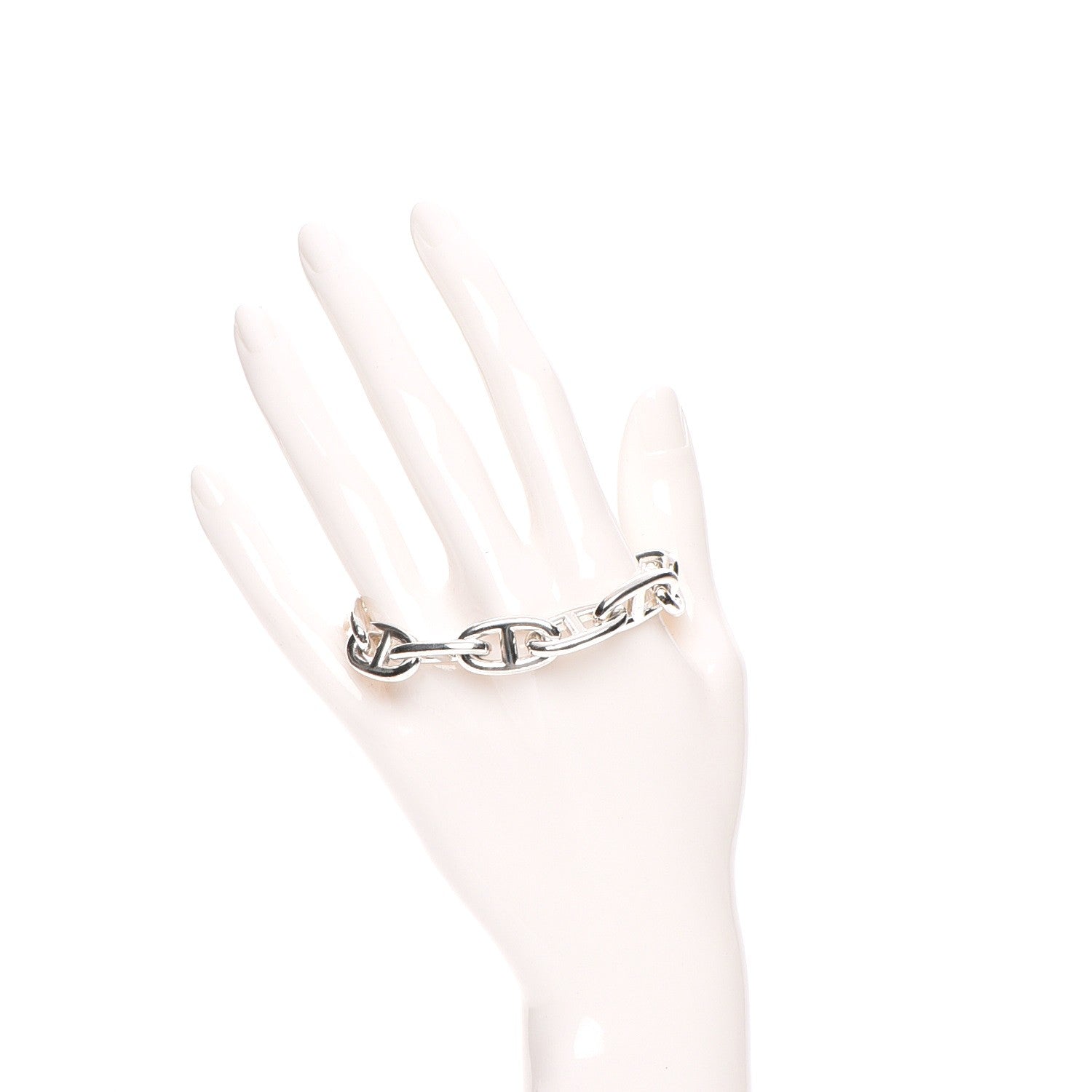 Hermes Sterling Silver TGM Chaine d'Ancre Bracelet 11 2 of 7