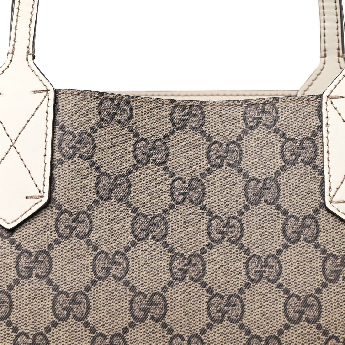 GG Supreme Monogram Small Reversible Tote Beige White