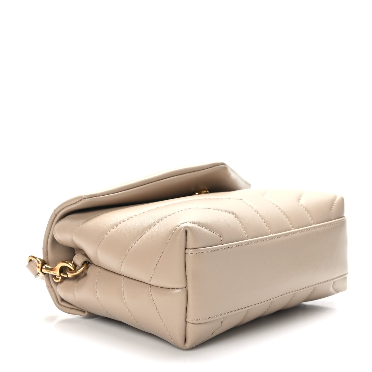 Calfskin Y Quilted Monogram Toy Loulou Crossbody Bag Dark Beige