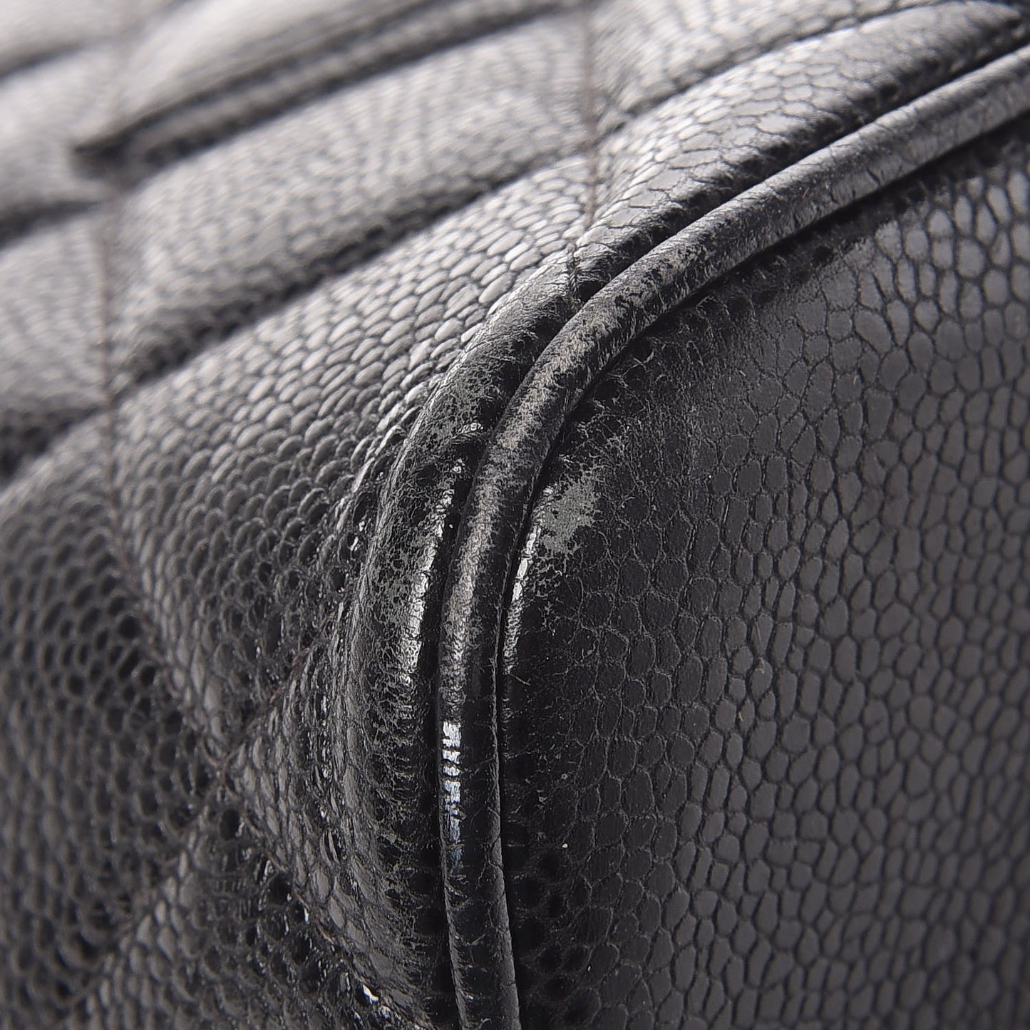 Caviar Quilted Medallion Tote Black