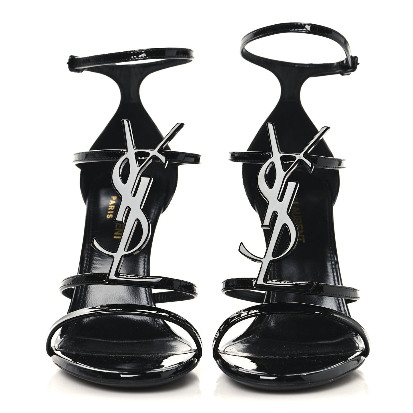 Patent Cassandra 100 Ankle Strap Sandals 35.5 Black