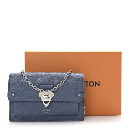 Louis Vuitton Metalli Empreinte Monogram Vavin Chain Wallet Navy Nacre 9 of 9