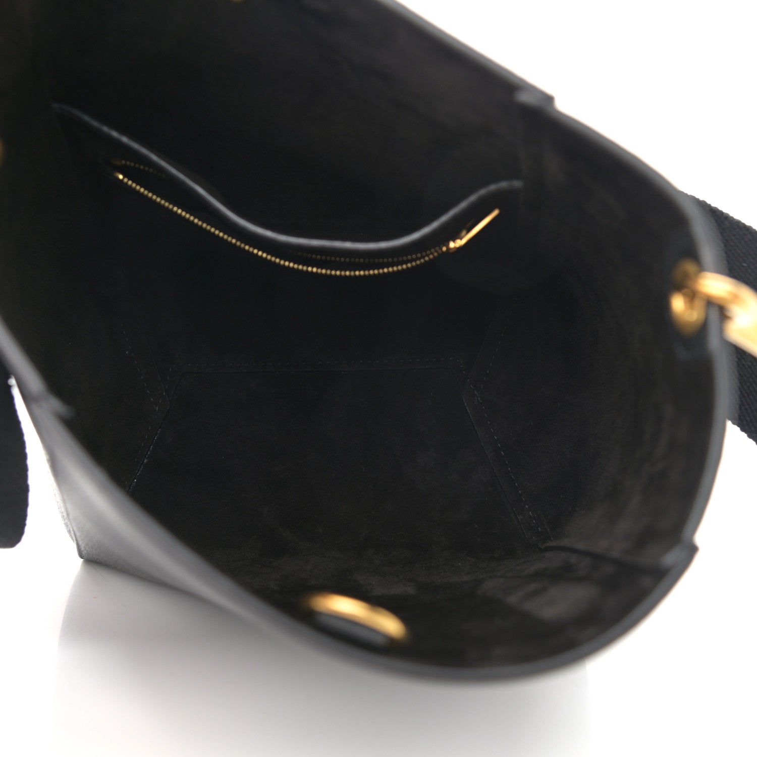 Celine Soft Grained Calfskin Small Sangle Bucket Bag Black 5 of 8