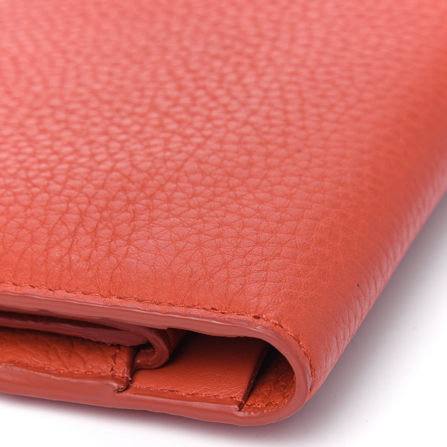 Calfskin Hastings Continental Wallet Orange