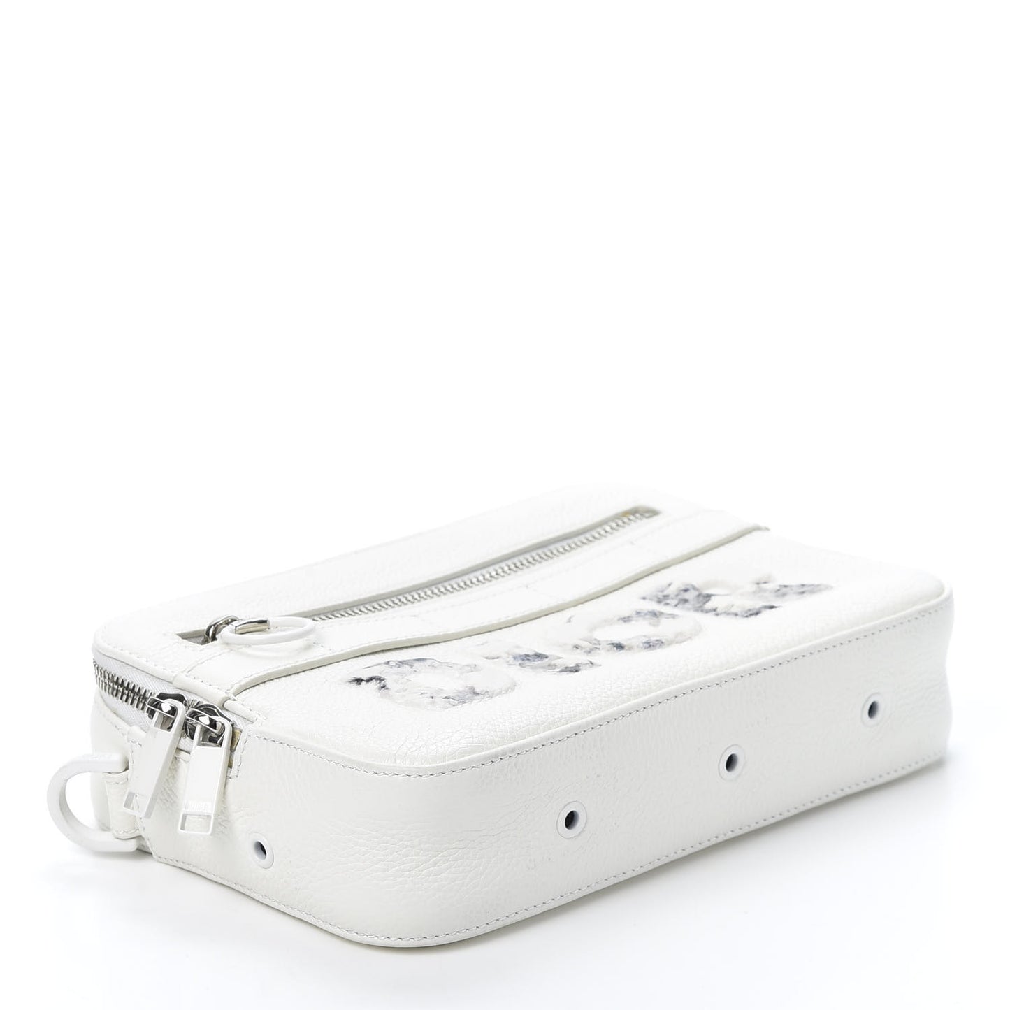 X DANIEL ARSHAM Grained Calfskin Safari Messenger Bag White