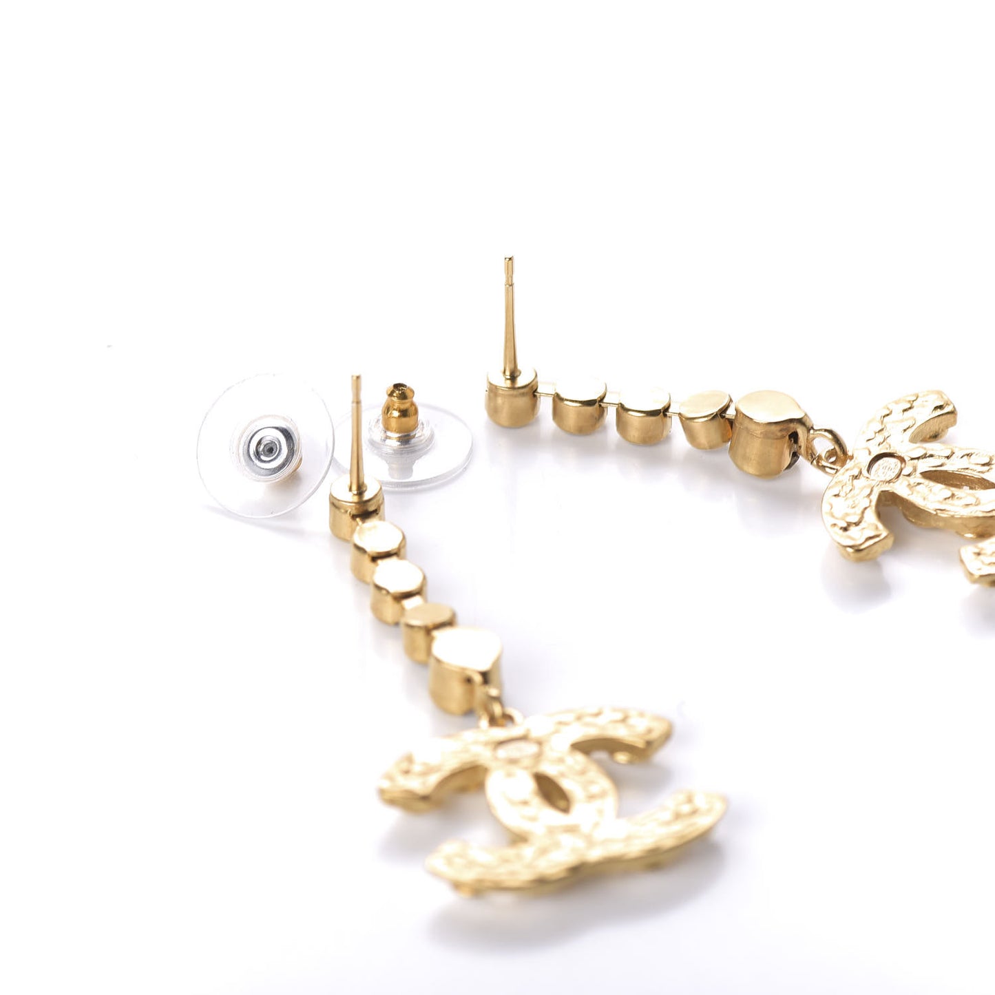 CC Crystal Drop Earrings Gold