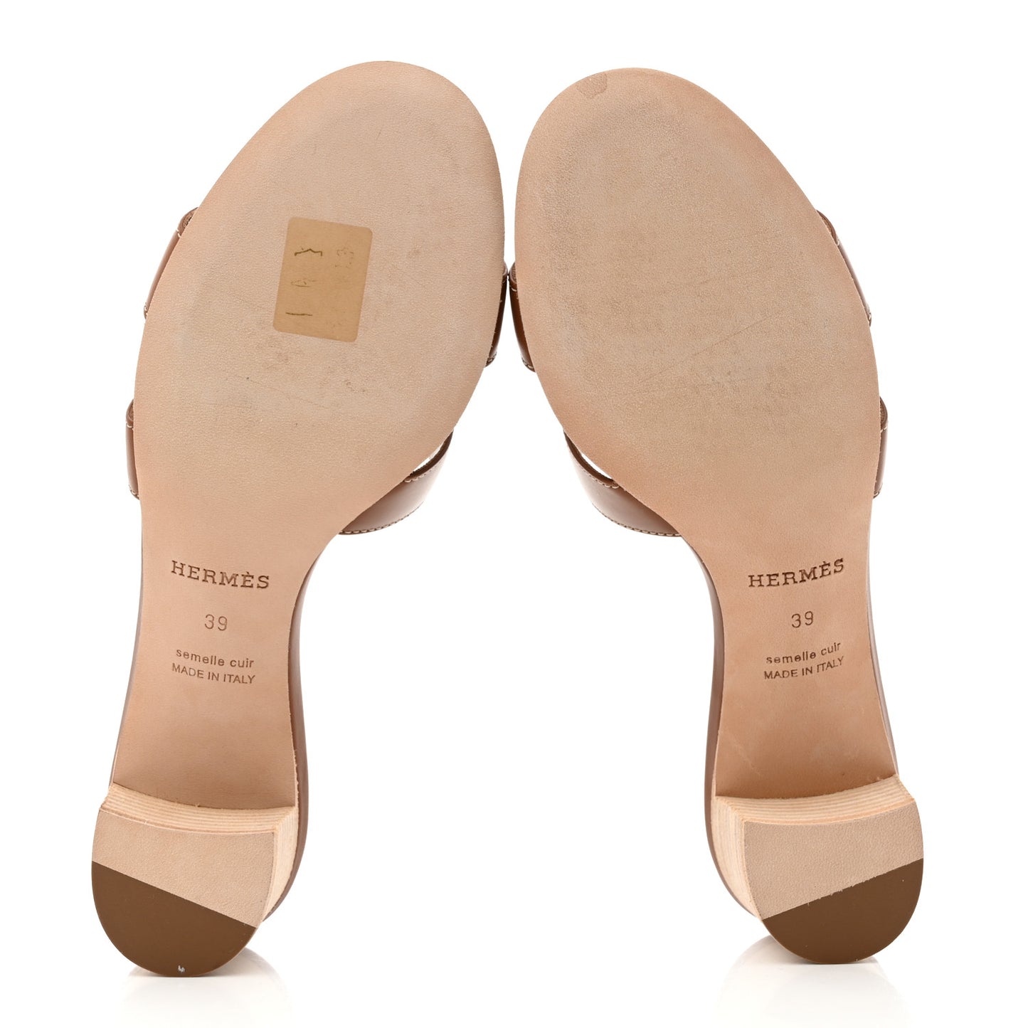 Calfskin Oasis Sandals 39 Gold