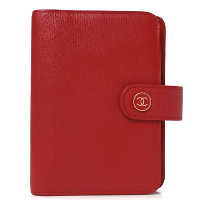Chanel Grained Calfskin CC Button Pocket Agenda Cover Red 1 of 7