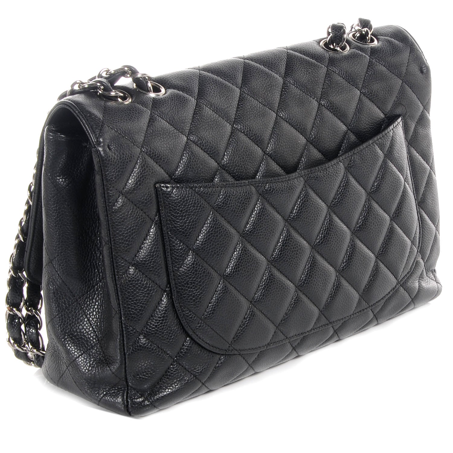 Chanel Caviar Jumbo Single Flap Black 3 of 7