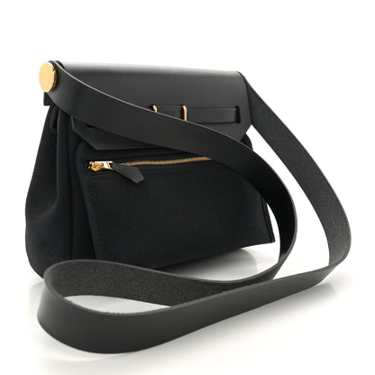 Hermes Military Toile Vache Hunter Herbag Zip Retourne 20 Black 3 of 10