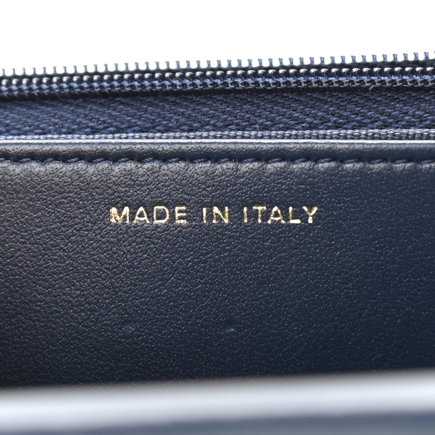 Denim Printed Wallet On Chain WOC Dark Blue