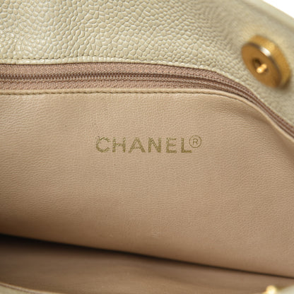 Chanel Caviar Flap Shoulder Bag Beige Clair 6 of 14
