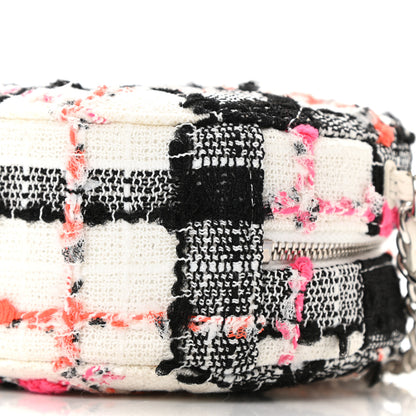 Chanel Tweed Quilted Round Clutch With Chain Black White Multicolor 9 of 10