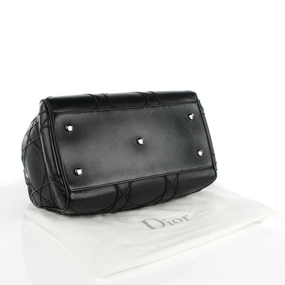 Christian Dior Lambskin Cannage Granville Polochon Black 4 of 8