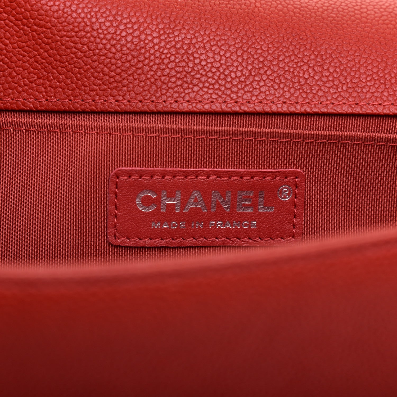 Chanel Caviar Quilted Medium Boy Flap Red 8 of 10