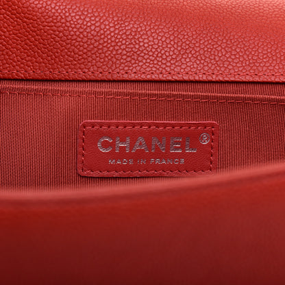 Chanel Caviar Quilted Medium Boy Flap Red 8 of 10