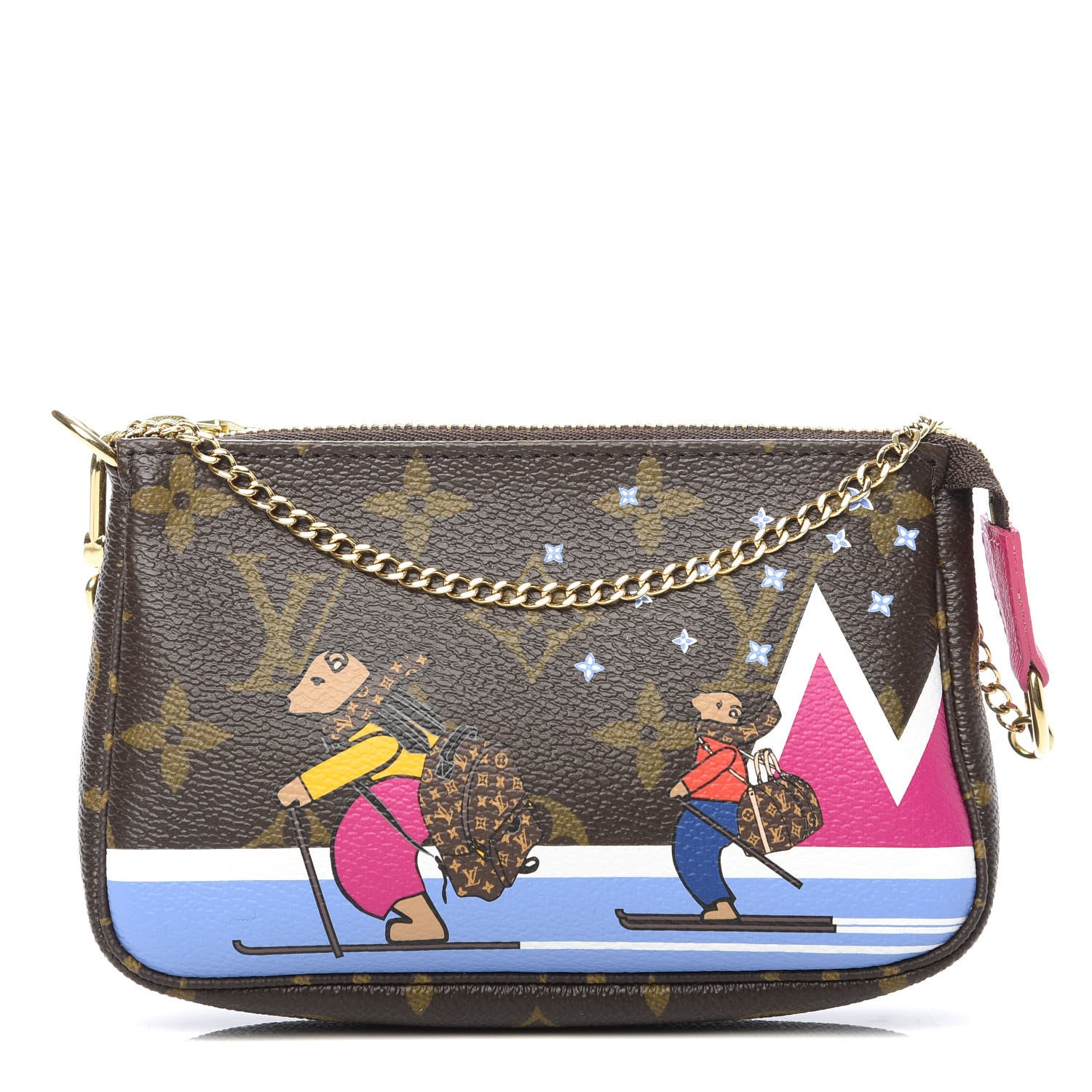 Louis Vuitton Monogram 2018 Christmas Animation Mini Bears Pochette Accessories 1 of 8