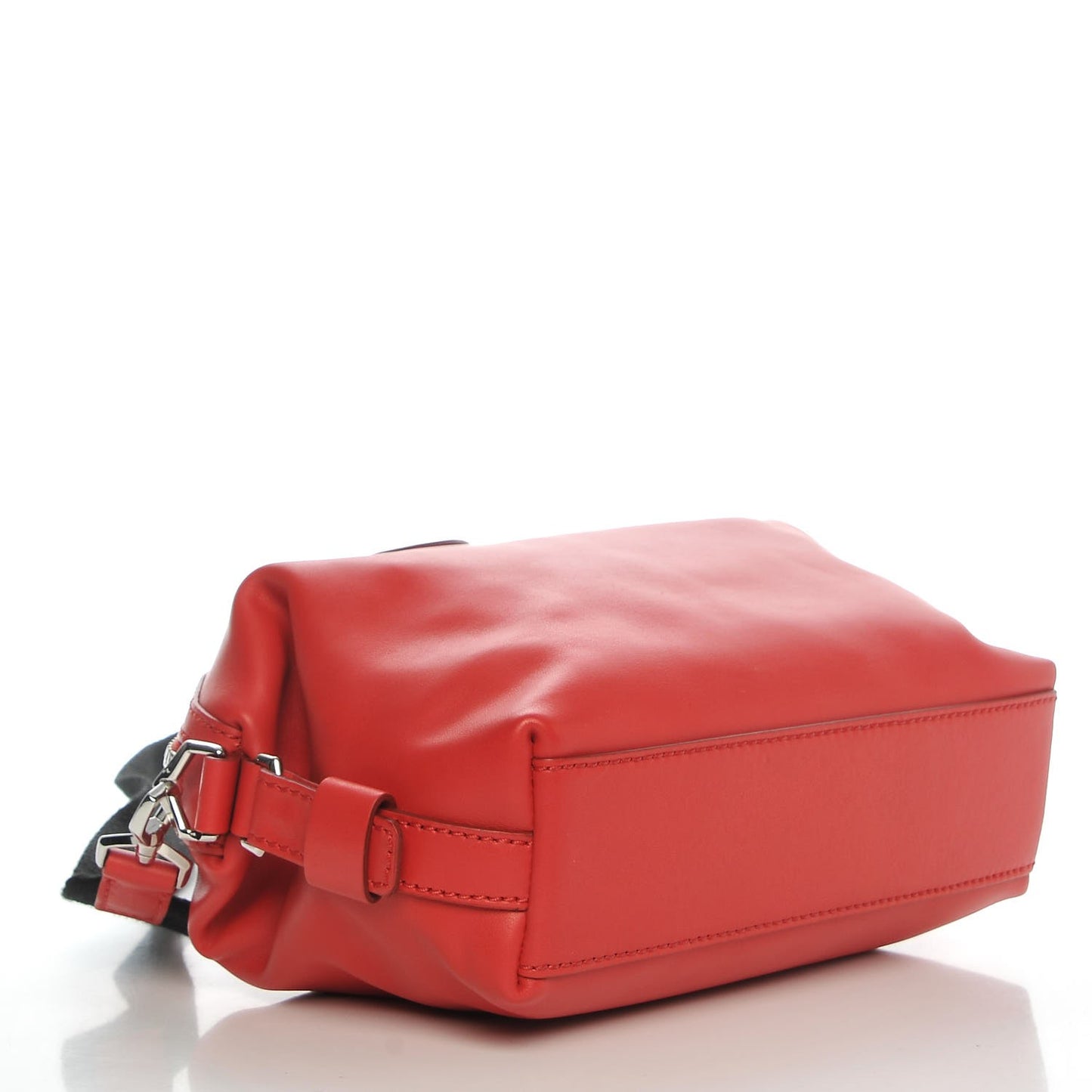 Calfskin Micro Nightingale Logo Strap Red