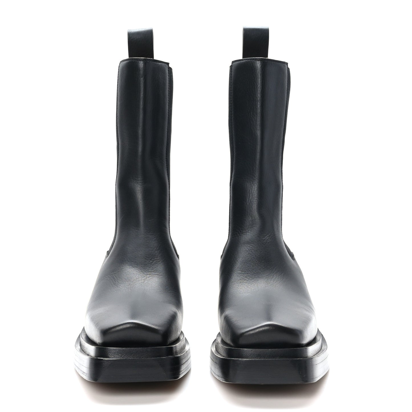 Calfskin Lean Mid-Calf Boots 37.5 Black
