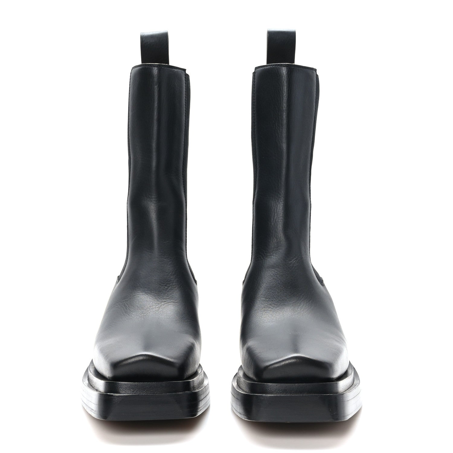 Bottega Veneta Calfskin Lean Mid-Calf Boots 37.5 Black 2 of 7