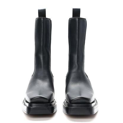 Bottega Veneta Calfskin Lean Mid-Calf Boots 37.5 Black 2 of 7