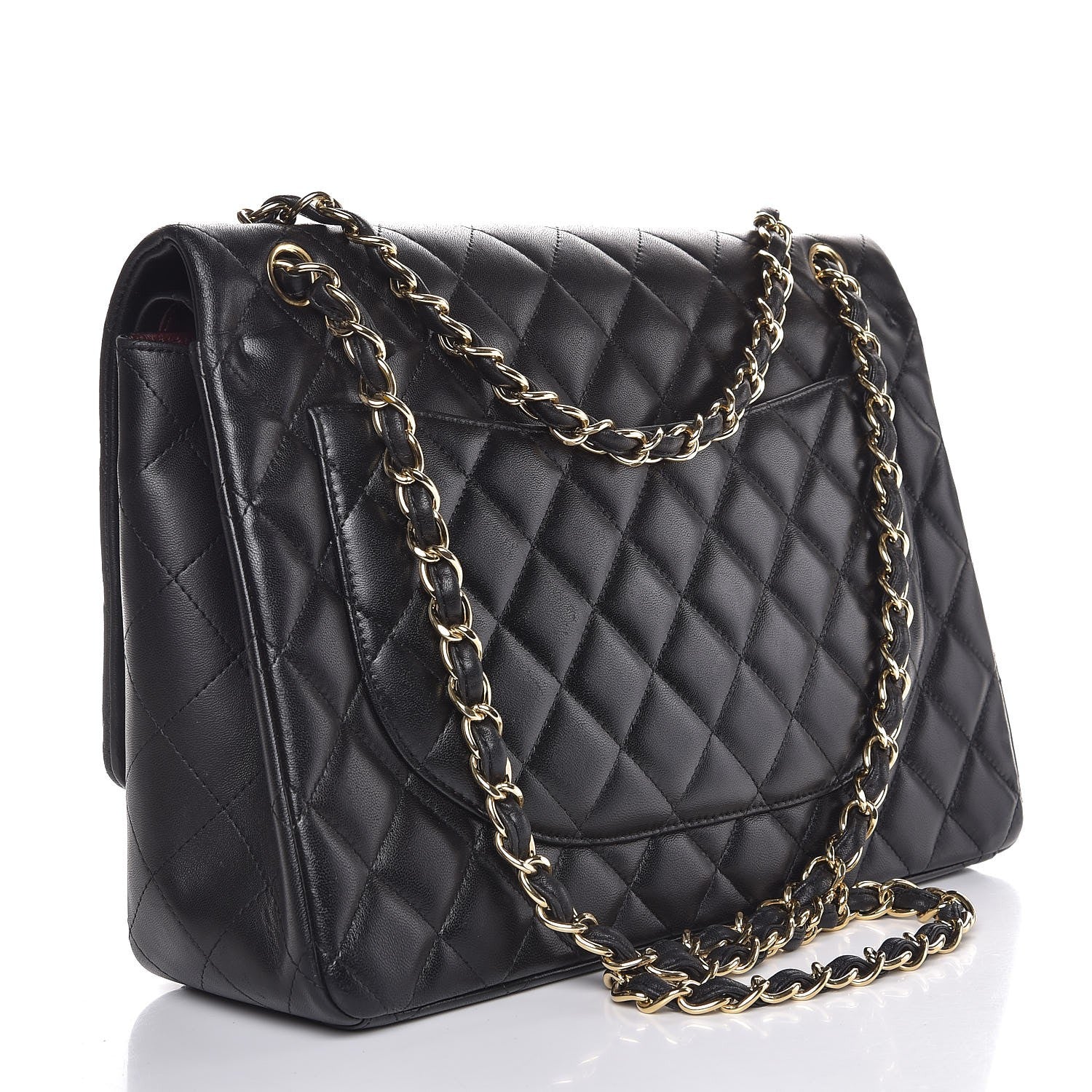 Chanel Lambskin Quilted Maxi Double Flap Black 3 of 7
