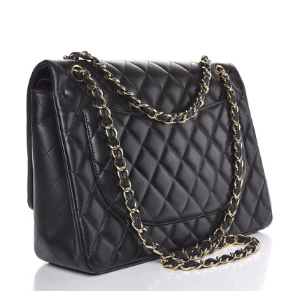 Chanel Lambskin Quilted Maxi Double Flap Black 3 of 7