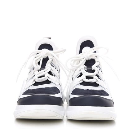 Louis Vuitton Calfskin Technical Nylon LV Archlight Sneakers 42 Marine 2 of 9
