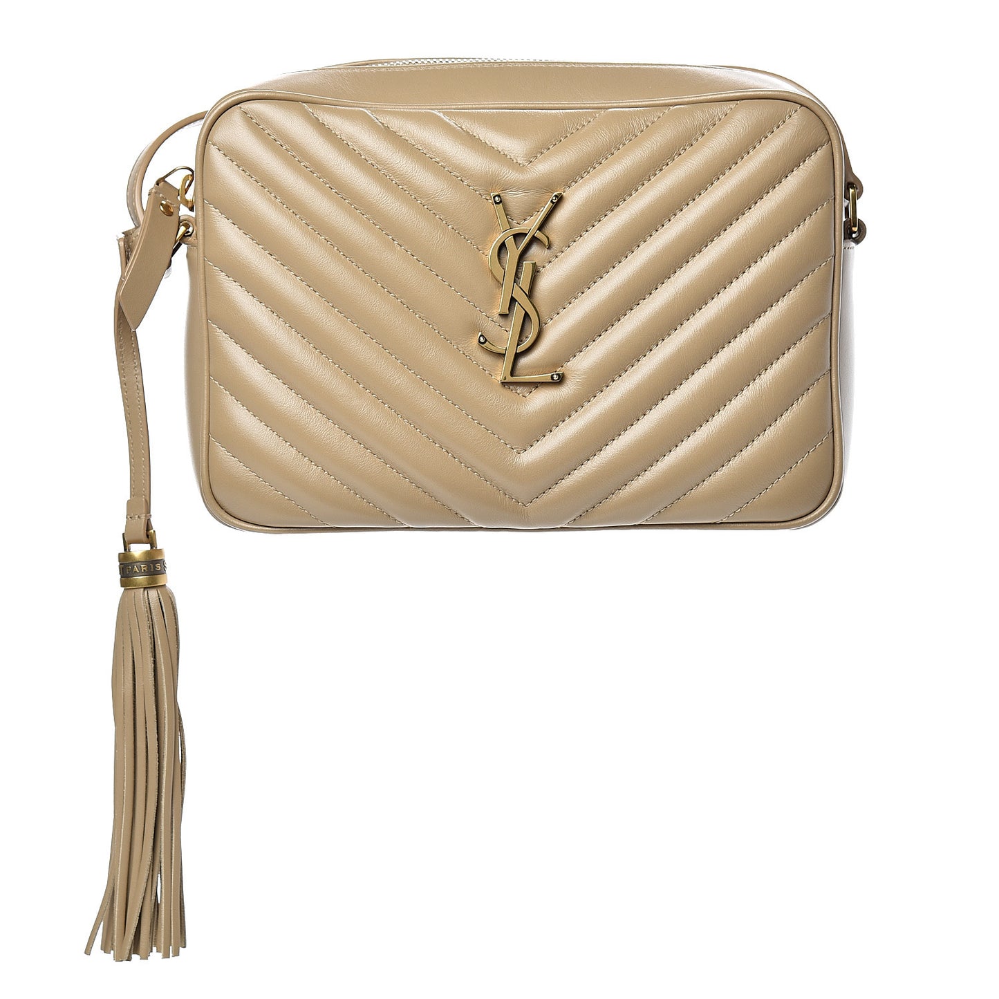Calfskin Matelasse Monogram Lou Camera Bag Dark Latte