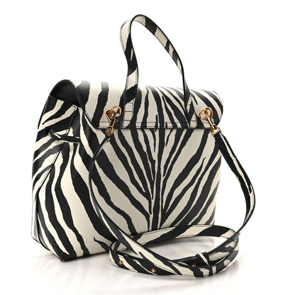 Mansur Gavriel Saffiano Zebra Print Mini Lady Bag Black White 3 of 12