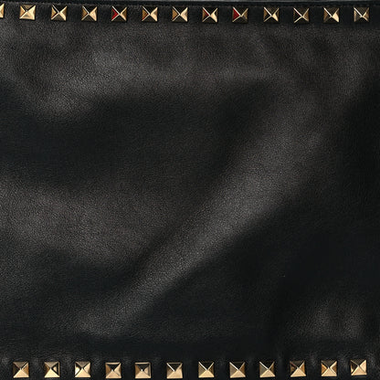 Valentino Garavani Vitello Large Rockstud Zip Pouch Black 8 of 10