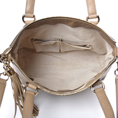 Gucci Cellarius Calfskin Small Soho Top Handle Satchel Camelia 5 of 12