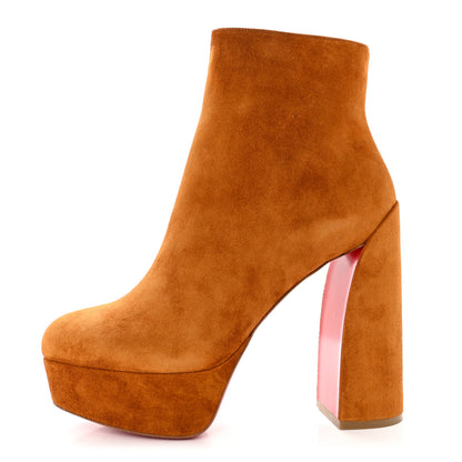 Christian Louboutin Veau Velours Movidastic 130 Platform Boots 38 Foxy 1 of 8