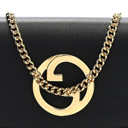 Gucci Roxy Calfskin Blondie Continental Chain Wallet Black 7 of 9