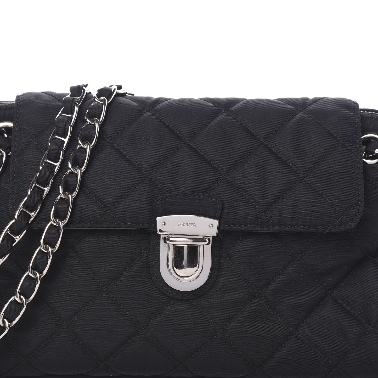 Nylon Tessuto Impuntu Quilted Flap Black