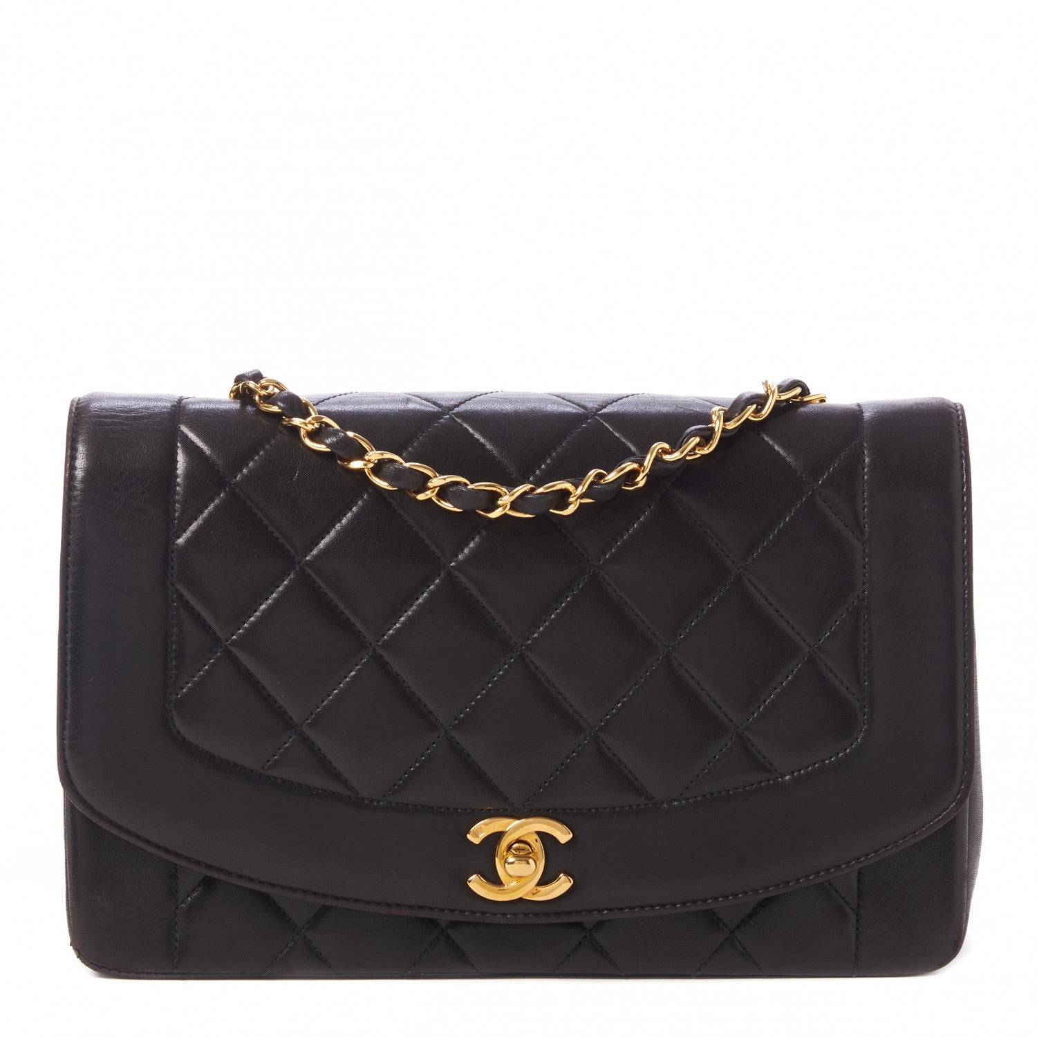 Chanel Lambskin Quilted Medium Single Flap Black 1 of 10