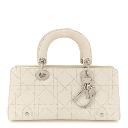 Christian Dior Calfskin Cannage Stitched Small East West Lady Dior White 1 of 16