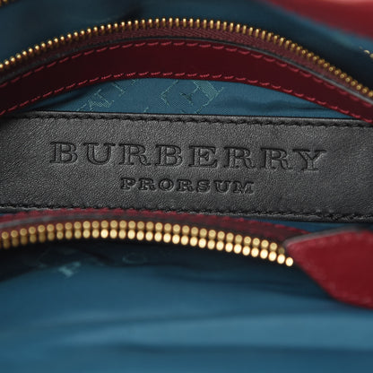 Burberry Prorsum Calfskin Raffia Check Tote 6 of 20