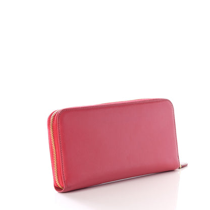Prada Saffiano Metal Zip Around Wallet Peonia 2 of 8