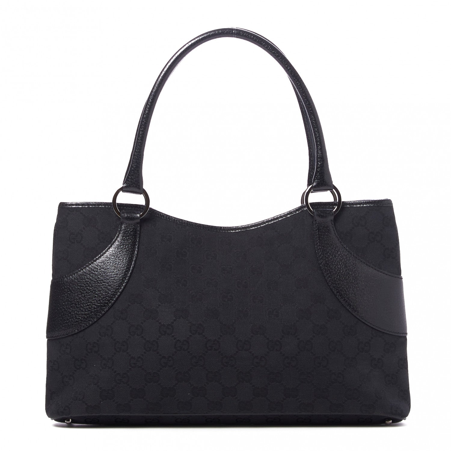 Gucci Monogram Shoulder Bag Black 1 of 7