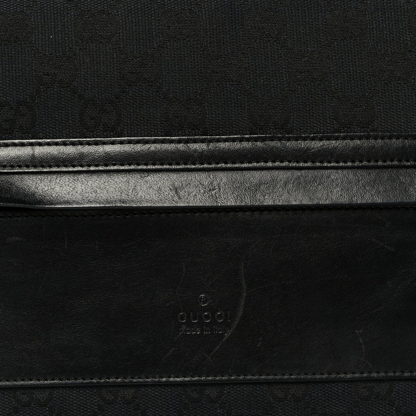 Monogram Flap Pocket Messenger Bag Black